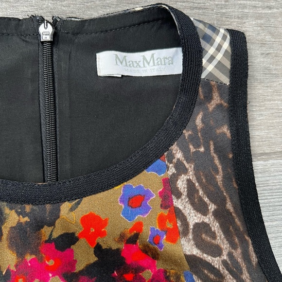 MAX MARA Blocked Pattern Sheath Pencil Dress - Picture 4 of 13